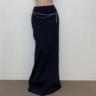 split knit skirt