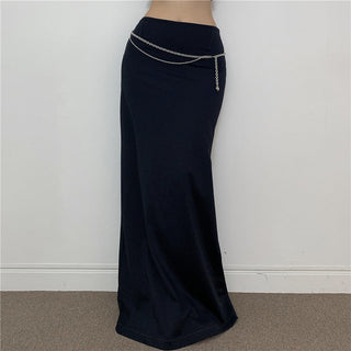 split knit skirt