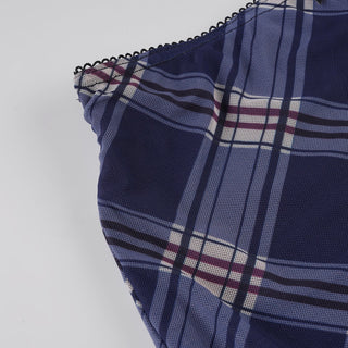 mesh plaid skirt