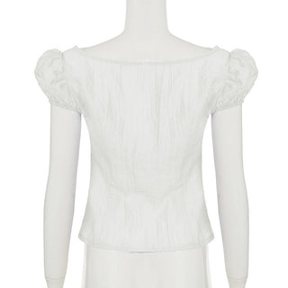 round lace-up top