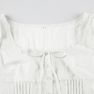 round lace-up top