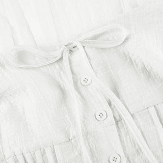 round lace-up top