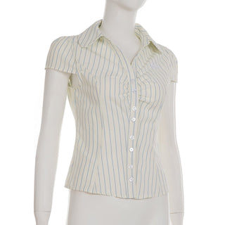 plaid embroidery Top