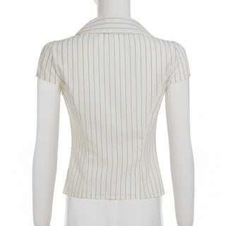 plaid embroidery Top