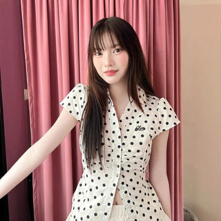 plaid embroidery Top