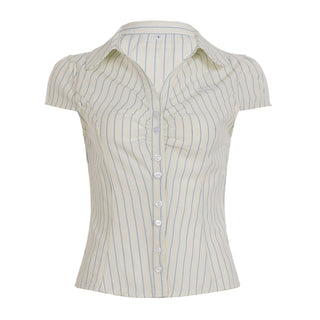 plaid embroidery Top