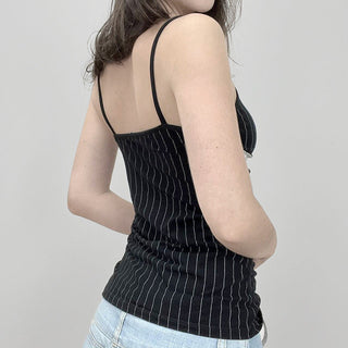 V-neck striped top