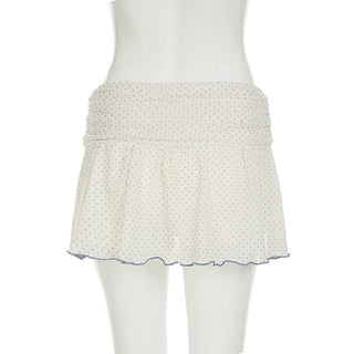 dot mesh skirt