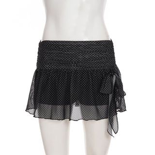 dot mesh skirt