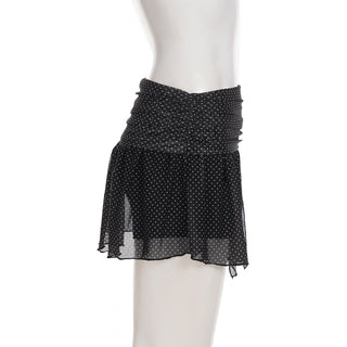 dot mesh skirt