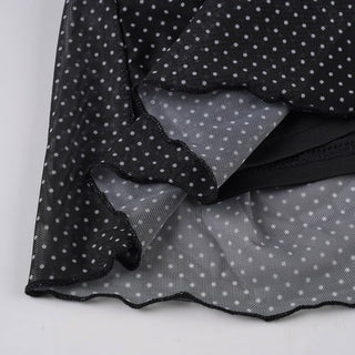 dot mesh skirt
