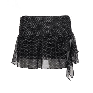 dot mesh skirt