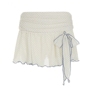 dot mesh skirt