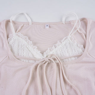 lace-off-shoulder top