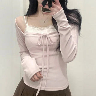 lace-off-shoulder top