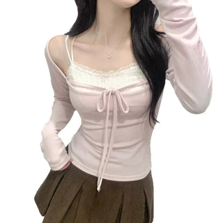 lace-off-shoulder top