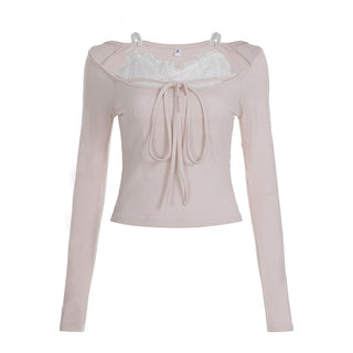 lace-off-shoulder top