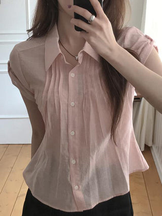 organ pleated Top