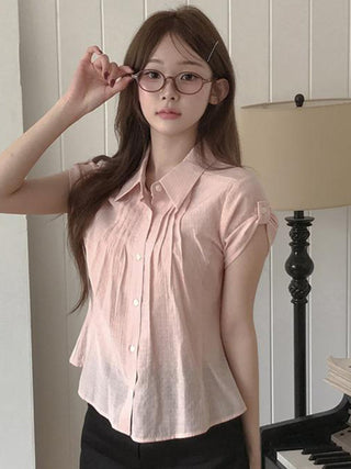 organ pleated Top