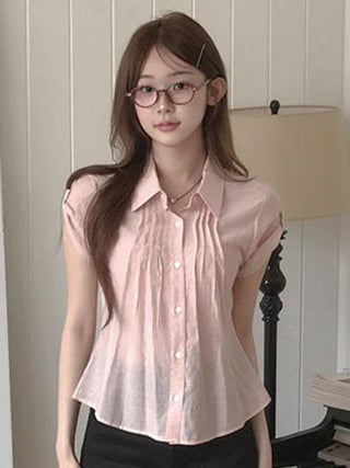 organ pleated Top