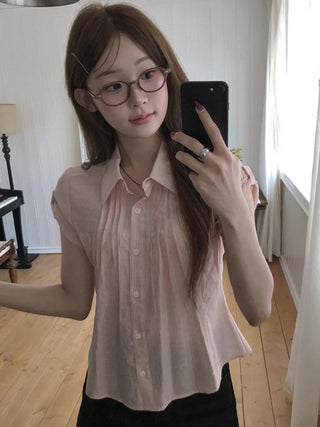 organ pleated Top