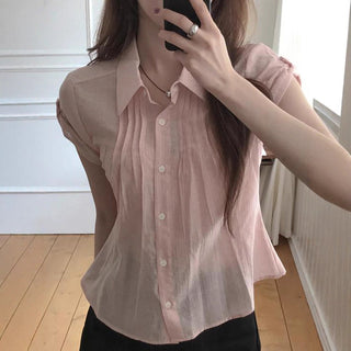 organ pleated Top