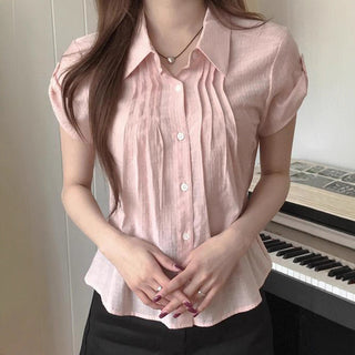organ pleated Top