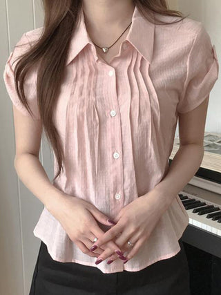 organ pleated Top