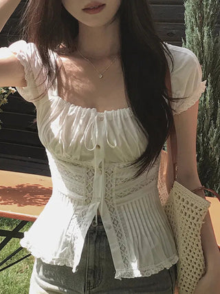 square pleated top