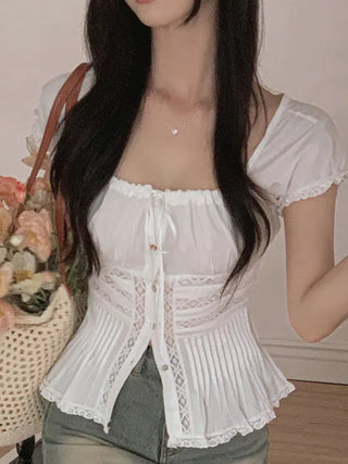 square pleated top
