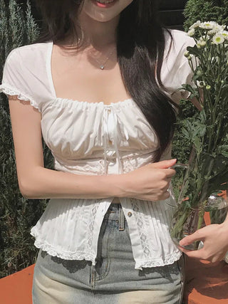 square pleated top