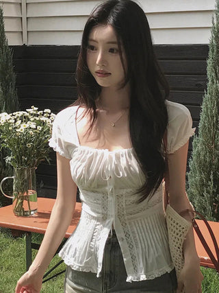 square pleated top
