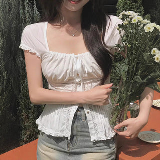square pleated top
