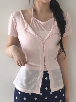 lace slit top