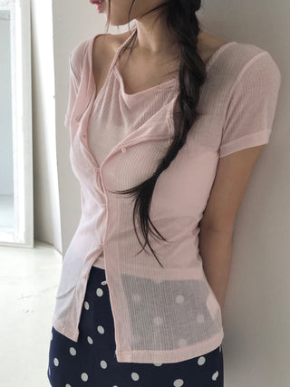 lace slit top