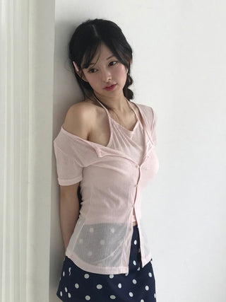 lace slit top