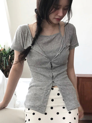 lace slit top