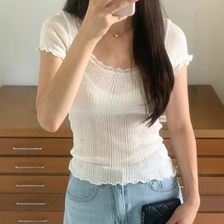 lace U-neck