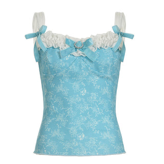 lace bow blouse