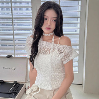 see-through lace top