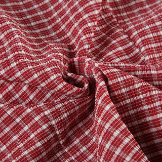 striped red cardigan