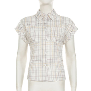 loose plaid Top