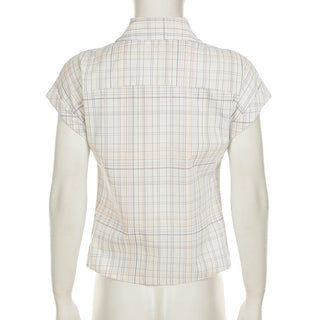 loose plaid Top
