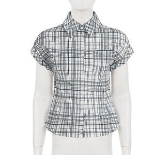 loose plaid Top