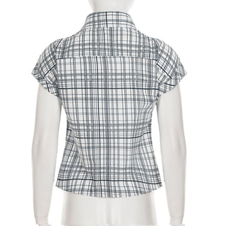 loose plaid Top