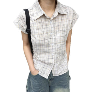 loose plaid Top