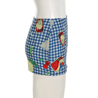 fruit plaid skirt