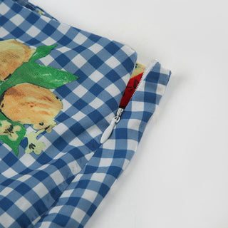 fruit plaid skirt