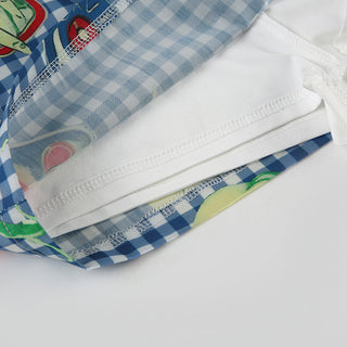 fruit plaid skirt