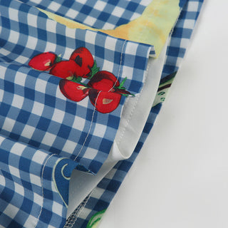 fruit plaid skirt